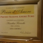 Annalisa Farinello premiata a Creazzo per la poesia Era Amore