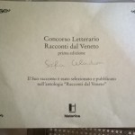 Sofia Celadon premiata al Castello di Susegana